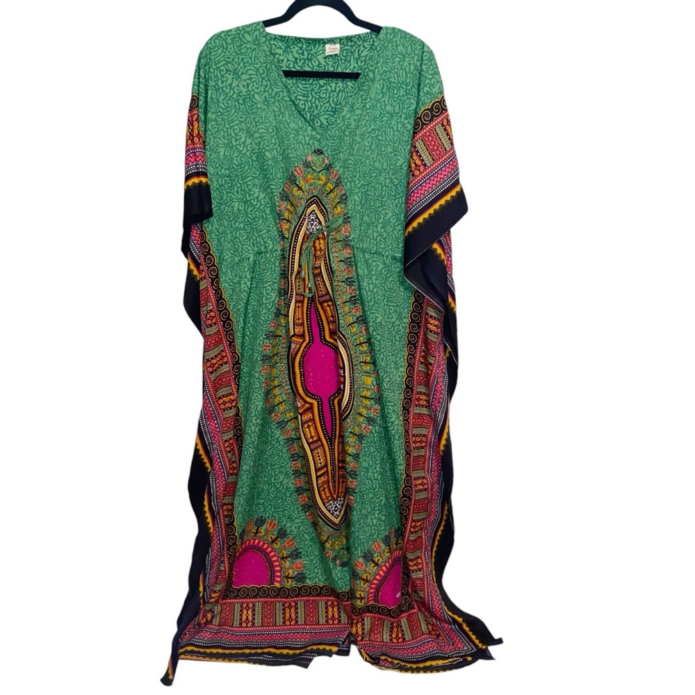 Ace Fashion House Dress One Size Caftan Kaftan Muu Muu Long Maxi Drawstring Boho